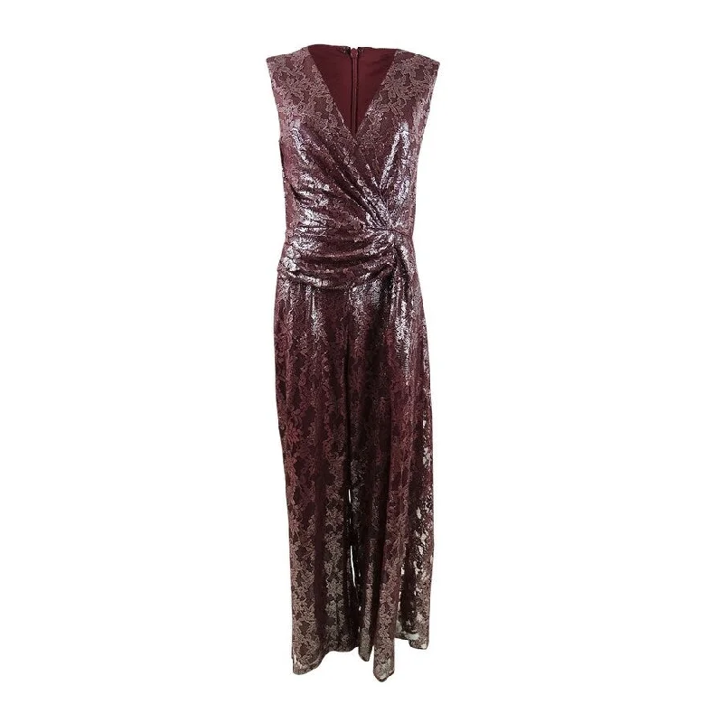 Limited Edition one-shoulder dressTahari ASL Women's Foil Lace Jumpsuit