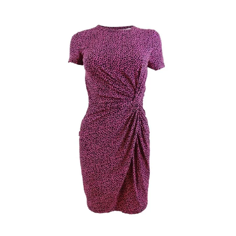 Epic Deals chic wrap dressMICHAEL Michael Kors Women's Side-Twist Mini Dress (XXS, Cerise)