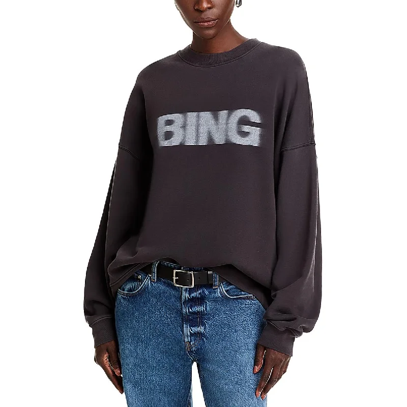 Shop and Save Anine Bing Womens Cotton Graphic Sweatshirt