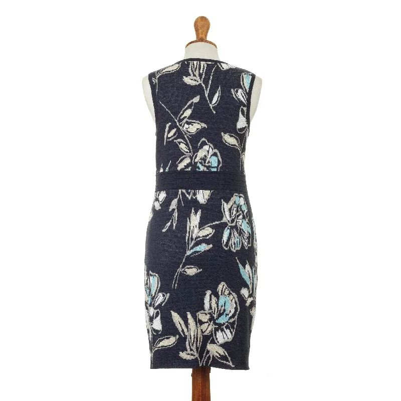 Can't Miss off-shoulder dressNOVICA Cotton knit sheath dress Lima Lady