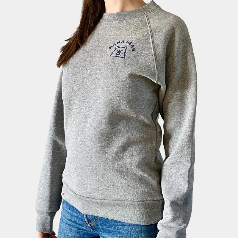 Lowest Price Mama Bear Crew Sweatshirt (Grey Marl + Navy)