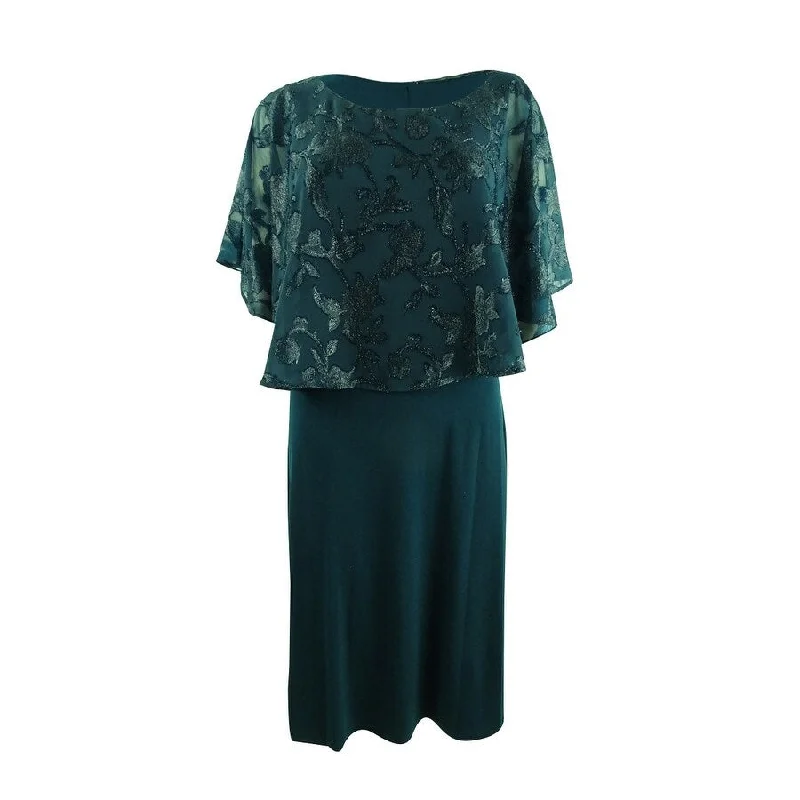 Lowest Prices stylish party dressConnected Women's Metallic Chiffon-Cape Dress (6, Mallard) Lowest Prices stylish party dressConnected Women's Metallic Chiffon-Cape Dress (6, Mallard)