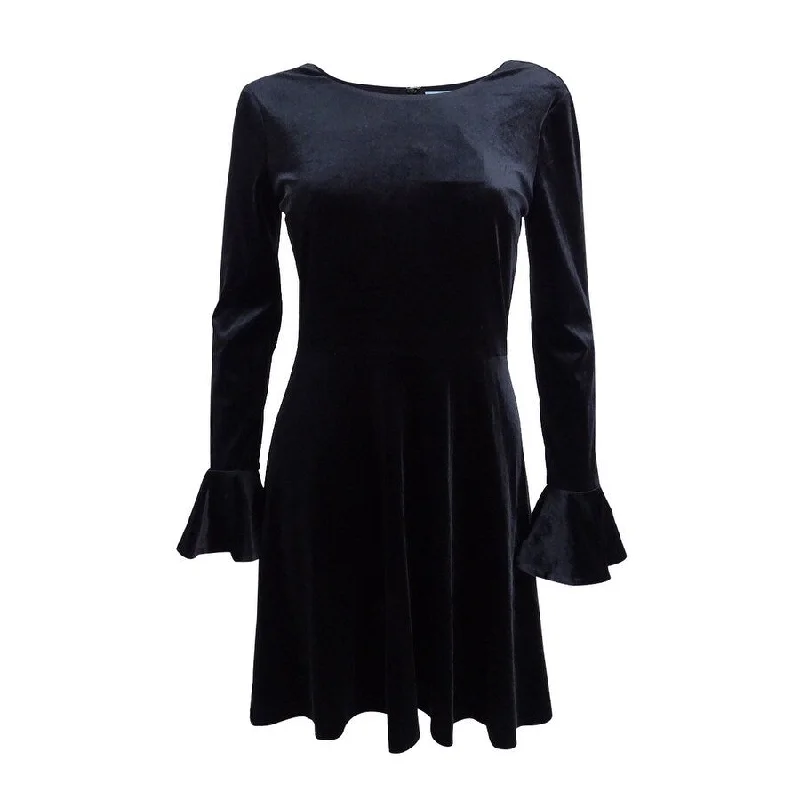 Anniversary Sale shift dressCeCe Women's Velvet Fit & Flare Dress