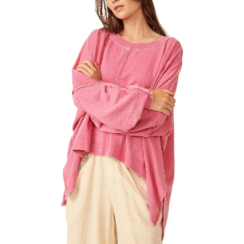 Today’s Special Free People Womens Daisy Split Hem Ribbed Trim Sweatshirt