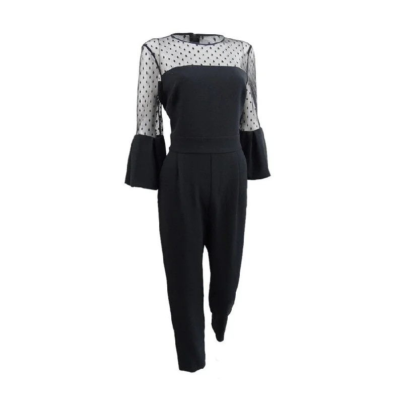 Crazy Savings mini dressEliza J Women's Mesh-Detail Jumpsuit (8, Black)