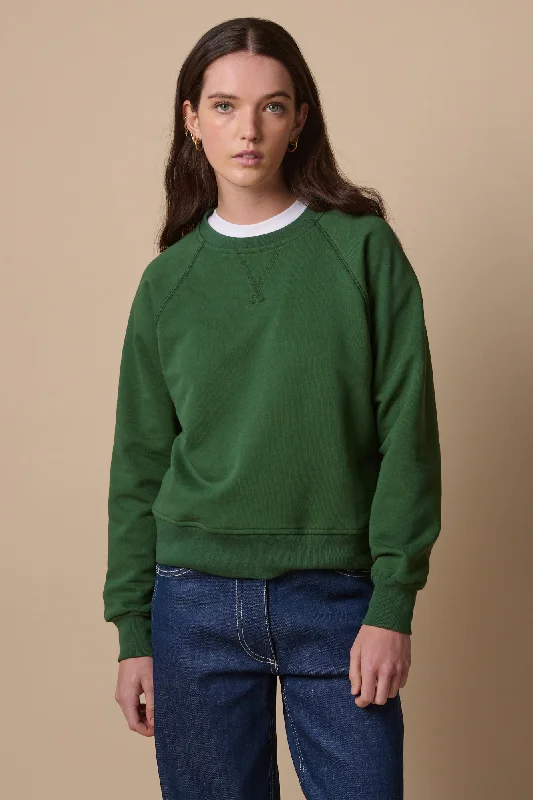 YEAR-End Sale Women's Raglan Sweatshirt - Bottle Green