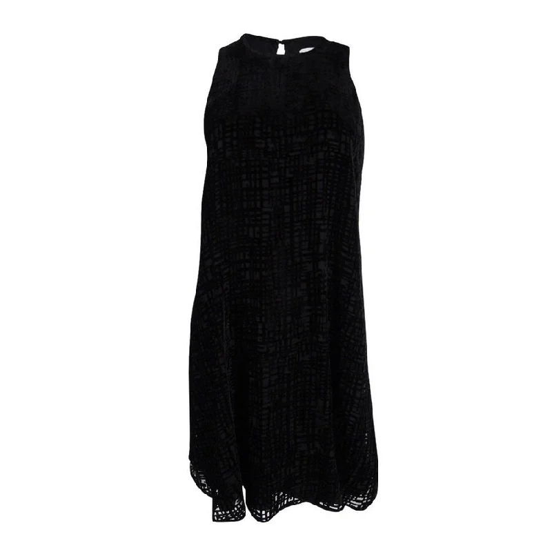 Quick Sale chic wrap dressCalvin Klein Women's Velvet Burnout Shift Dress