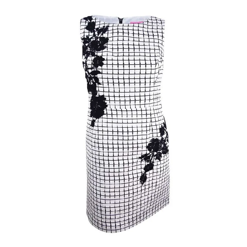 Limited Time luxury dressBetsey Johnson Women's Floral-Applique Sheath Dress