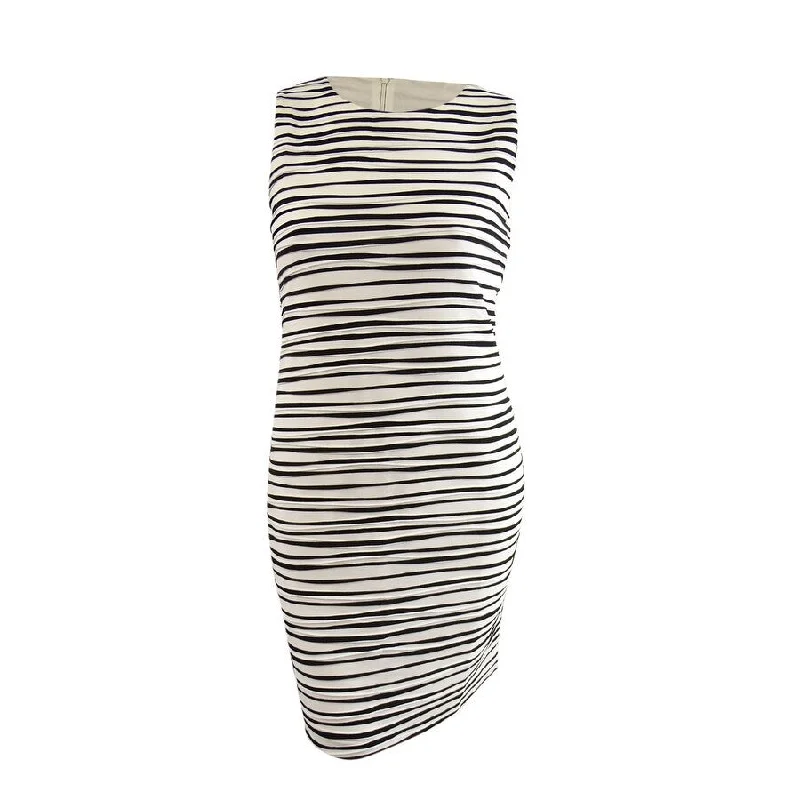 Act Now boho dressCalvin Klein Women's Textured Striped Wave Jersey Dress (14, Black/White)