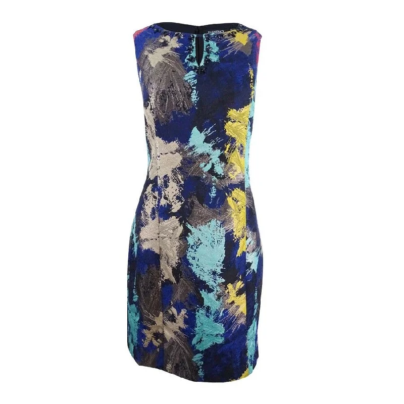 Deal Dash office dressEllen Tracy Women's Embellished Jacquard Sheath Dress