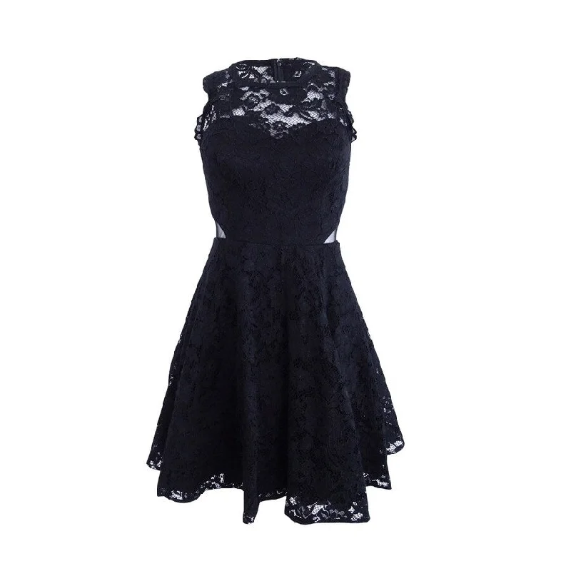 Grand Opening Sale casual shift dressXscape Women's Cutout Lace Illusion Dress