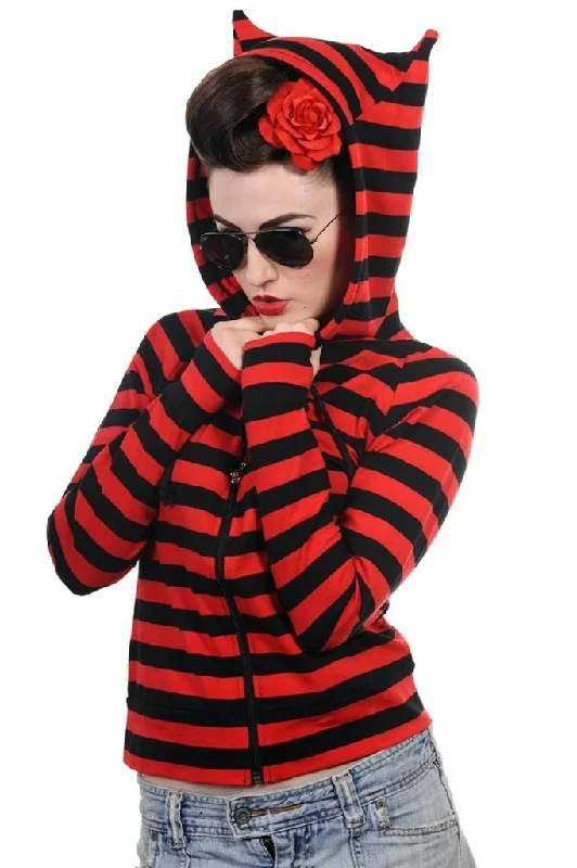 Today’s Deal Cat Ears Striped Hoodie