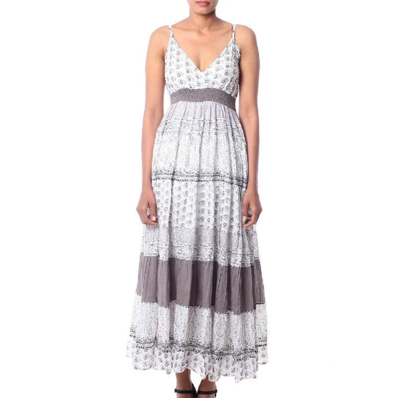Closeout Sale pleated dressCotton 'Summer Breeze' Dress (India)