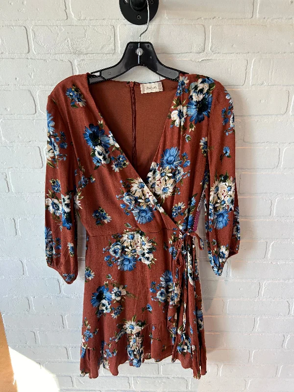 TIME-Limited Offer relaxed fit dressDress Casual Short By Altard State In Blue & Brown, Size: S TIME-Limited Offer relaxed fit dressDress Casual Short By Altard State In Blue & Brown, Size: S