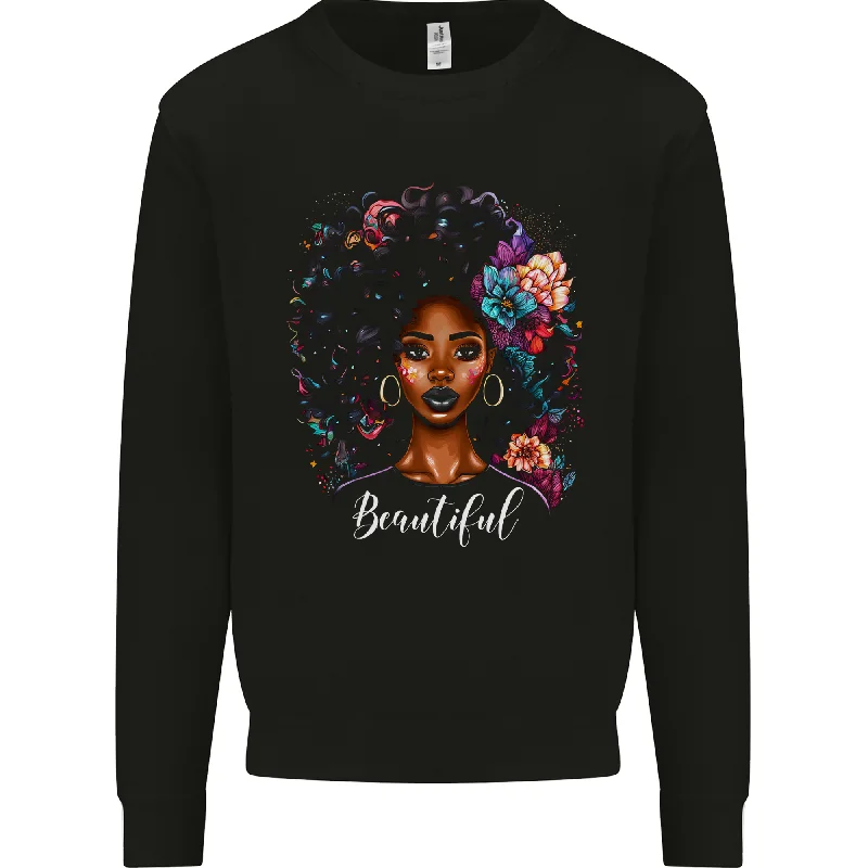 Fantastic Deals minimaBeautiful African Black Woman Mens Sweatshirt Jumper