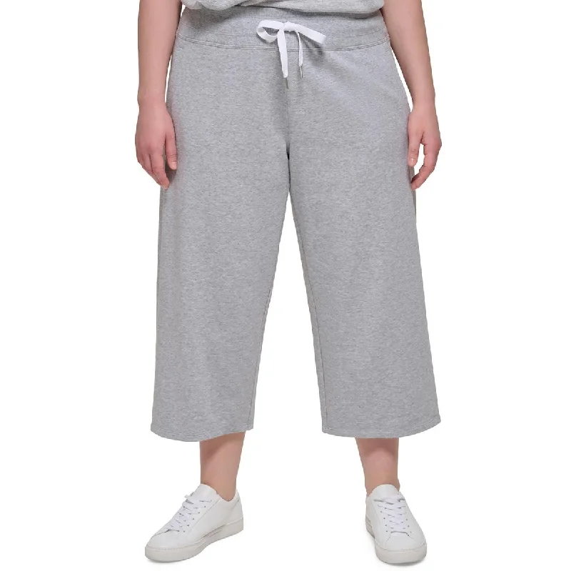 Exclusive Deal Calvin Klein Performance Womens Plus Cropped Ribbed Trim Sweatpants