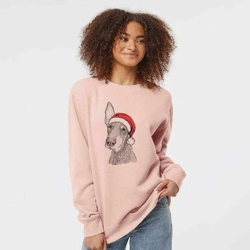 Discount Days stylish athletic hoodieSanta Kain the Doberman Pinscher - Unisex Pigment Dyed Crew Sweatshirt Discount Days stylish athletic hoodieSanta Kain the Doberman Pinscher - Unisex Pigment Dyed Crew Sweatshirt