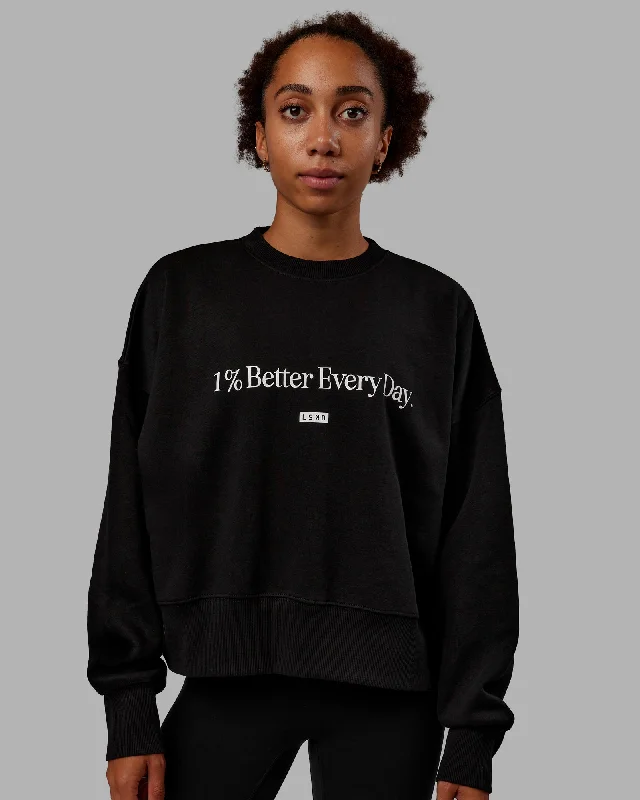 Daily Specials 1% Better Heavyweight Sweater - Black-White