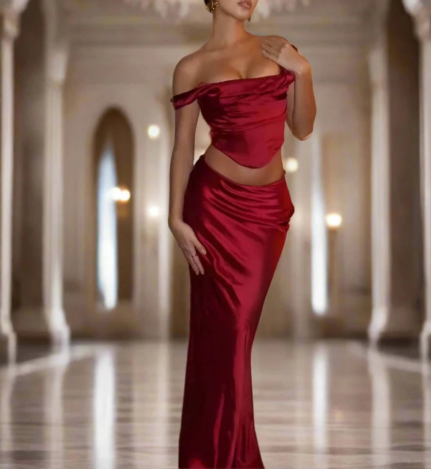 Unbeatable Prices wrap-around dressA&A Satin Two Piece Elegant Corset Style Top and Maxi Skirt Unbeatable Prices wrap-around dressA&A Satin Two Piece Elegant Corset Style Top and Maxi Skirt