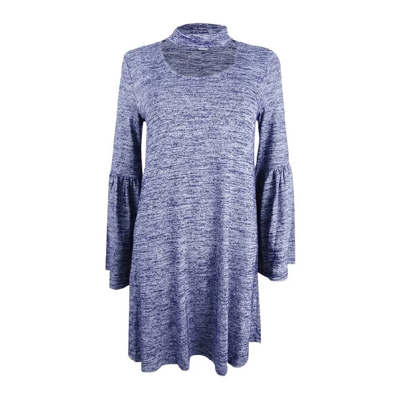 Online Only party-ready dressKensie Women's Space-Dyed Choker Dress (S, Midnight Navy)