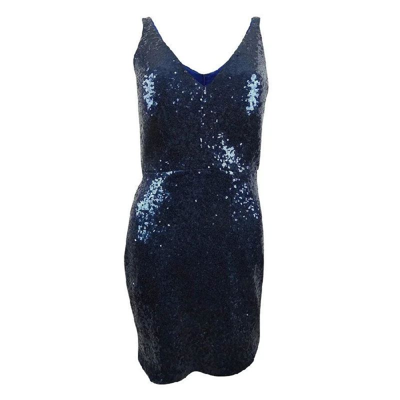 Deal Frenzy lace-up dressNightway Women's V-Neck Sequined Sheath Dress