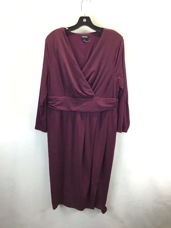 Price Fest cocktail party dressDress Casual Midi By Torrid In Purple, Size: 1