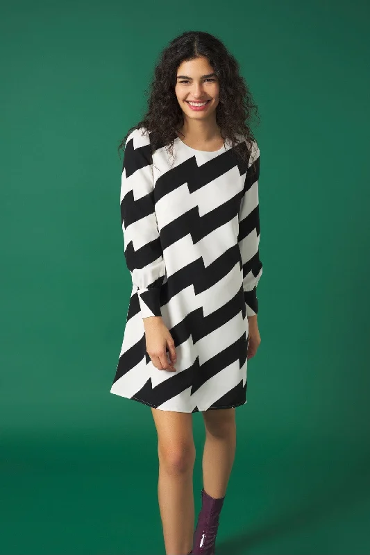 Daily Deals wrap dressBETTE DRESS (BLACK/WHITE)